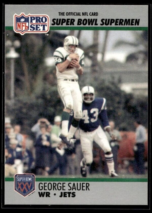 1990 Pro Set Super Bowl 160 New York Jets #50 George Sauer