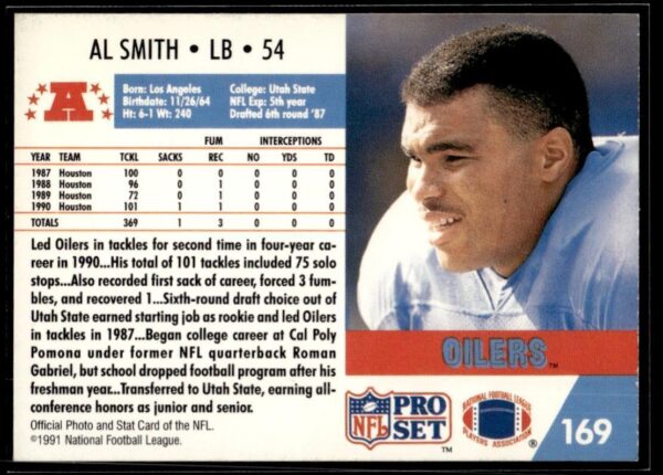1991 Pro Set Houston Oilers #169 Al Smith