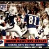 1991 Pro Set Ingram gets big first down #50 Super Bowl