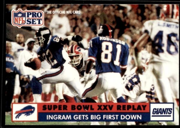_10 1991 Pro Set Ingram gets big first down #50 Super Bowl
