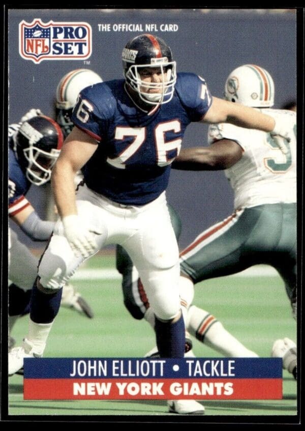 _10 1991 Pro Set New York Giants #60 John Elliott