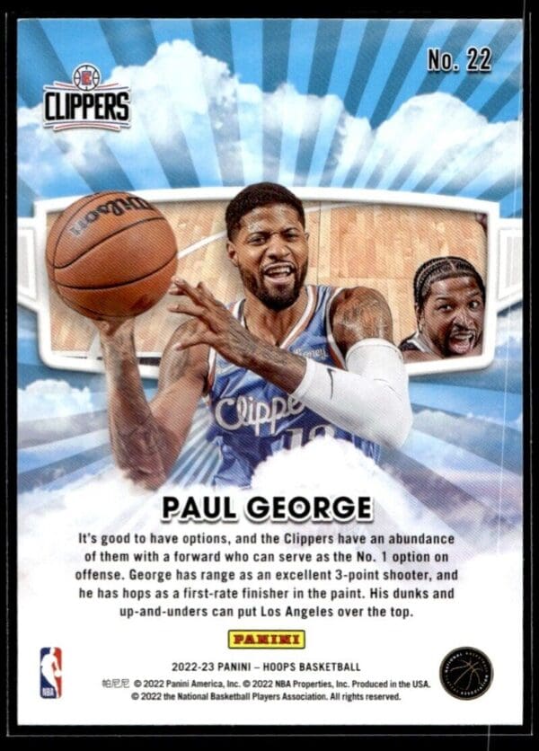 2022 Hoops Skyview Los Angeles Clippers #22 Paul George
