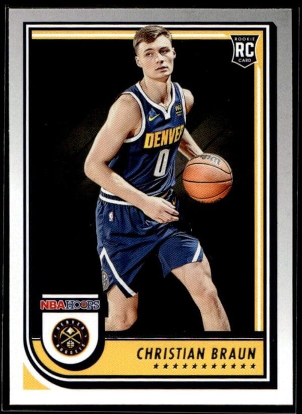 2022 Hoops Denver Nuggets #251 Christian Braun RC Rookie