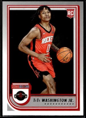 2022 Hoops Houston Rockets #258 TyTy Washington Jr. RC Rookie Autographed