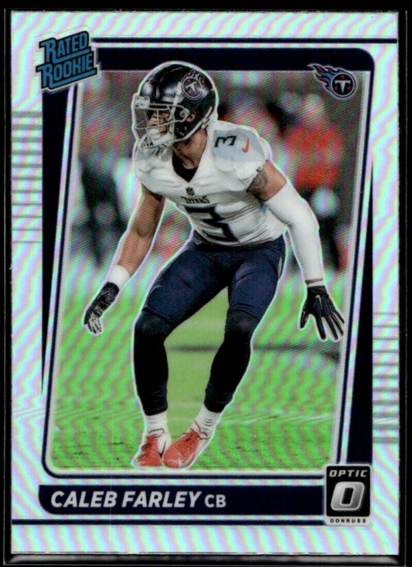 2021 Donruss Optic Caleb Farley Rookie Tennessee Titans #249 Silver Prizm