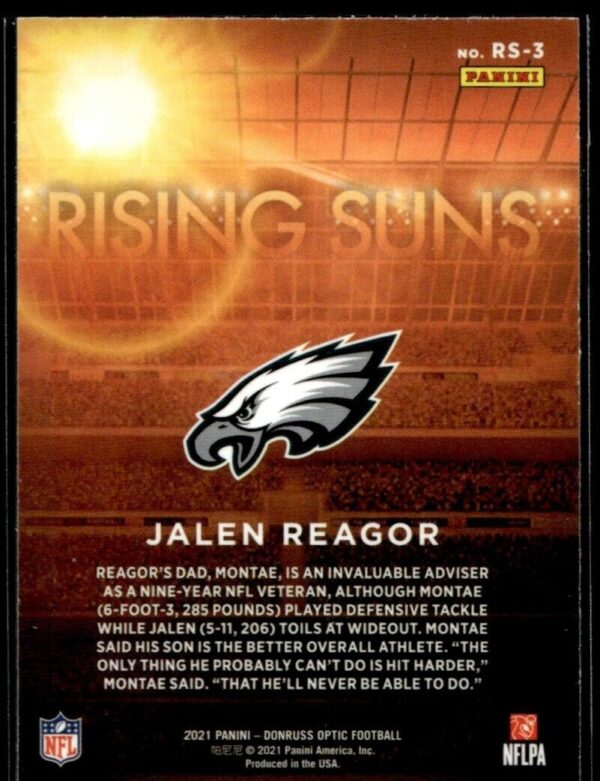 2021 Donruss Optic Rising Suns Jalen Reagor Philadelphia Eagles #RS-3