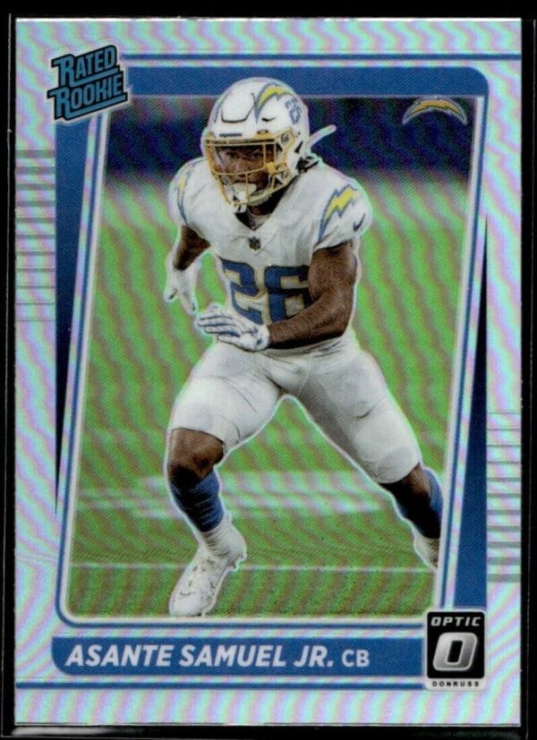 2021 Donruss Optic Asante Samuel Jr. Rookie Los Angeles Chargers #272 Silver