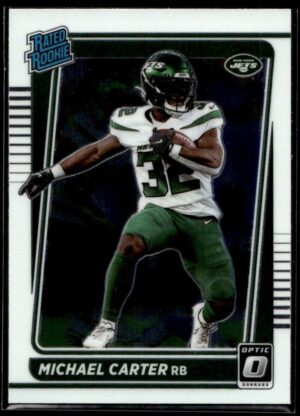_10 2021 Donruss Optic Michael Carter Rookie New York Jets #235
