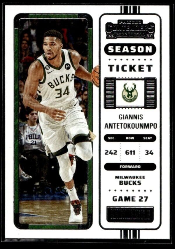 _10 2022 Panini Contenders Milwaukee Bucks #35 Giannis Antetokounmpo
