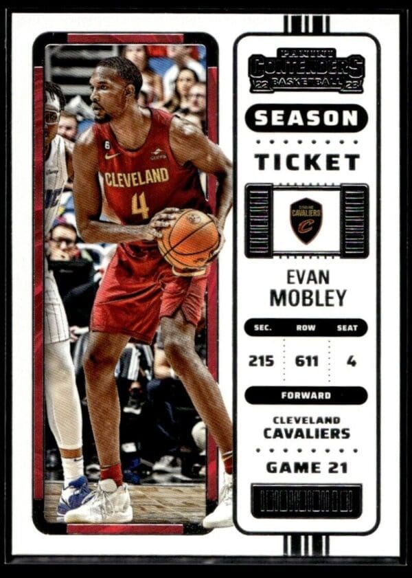 _10 2022 Panini Contenders Cleveland Cavaliers #47 Evan Mobley