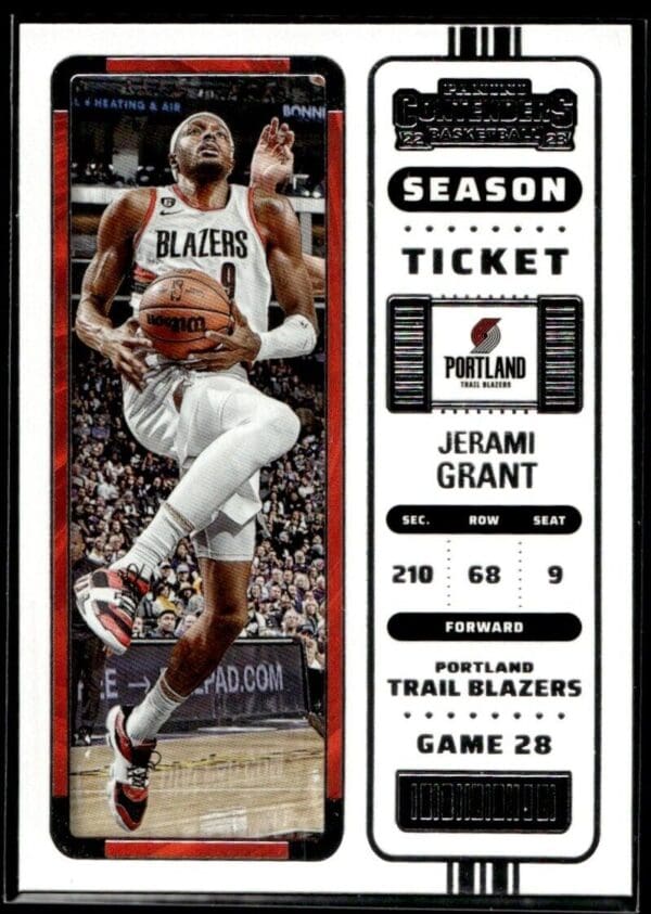 2022 Panini Contenders Portland Trail Blazers #93 Jerami Grant