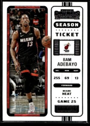 2022 Panini Contenders Miami Heat #63 Bam Adebayo