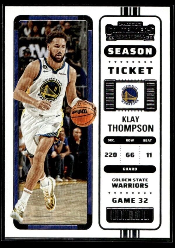 _10 2022 Panini Contenders Golden State Warriors #79 Klay Thompson