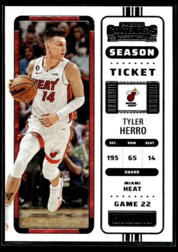_10 2022 Panini Contenders Miami Heat #65 Tyler Herro