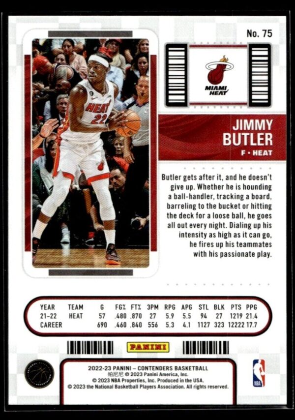2022 Panini Contenders Miami Heat #75 Jimmy Butler
