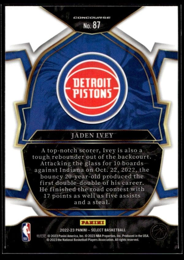 2022 Panini Select Jaden Ivey