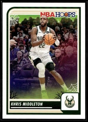 3876d46a403048b3a9026ca104e68938_front 2023 Panini Haunted Hoops Khris Middleton