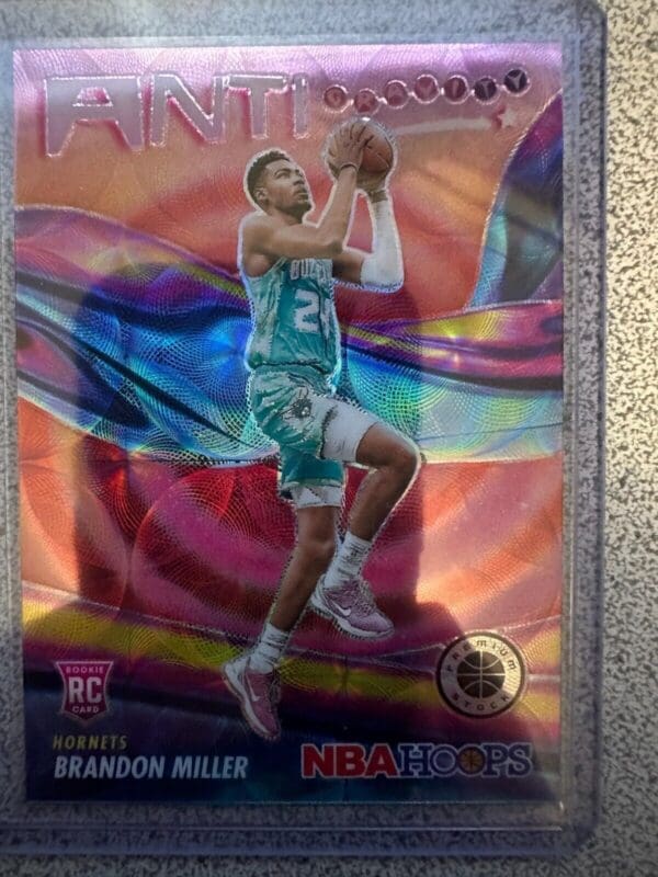 _57 2023-24 Panini Hoops Premium Stock Brandon Miller Anti Gravity /88 Red Scope RC