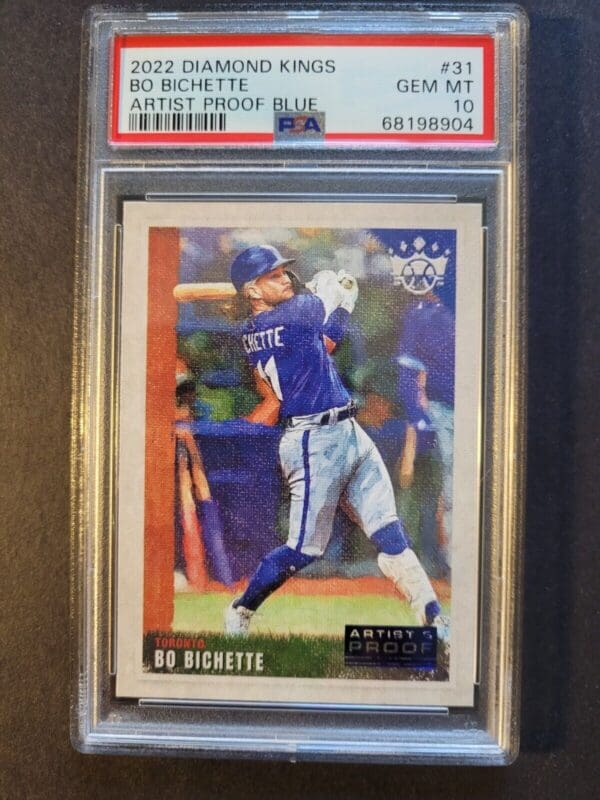 2022 Diamond Kings Bo Bichette Artist Proof Blue PSA 10 Gem Mint POP 1