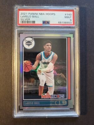 2021 Panini NBA Hoops Lamelo Ball Silver 155/199 PSA 9 Mint