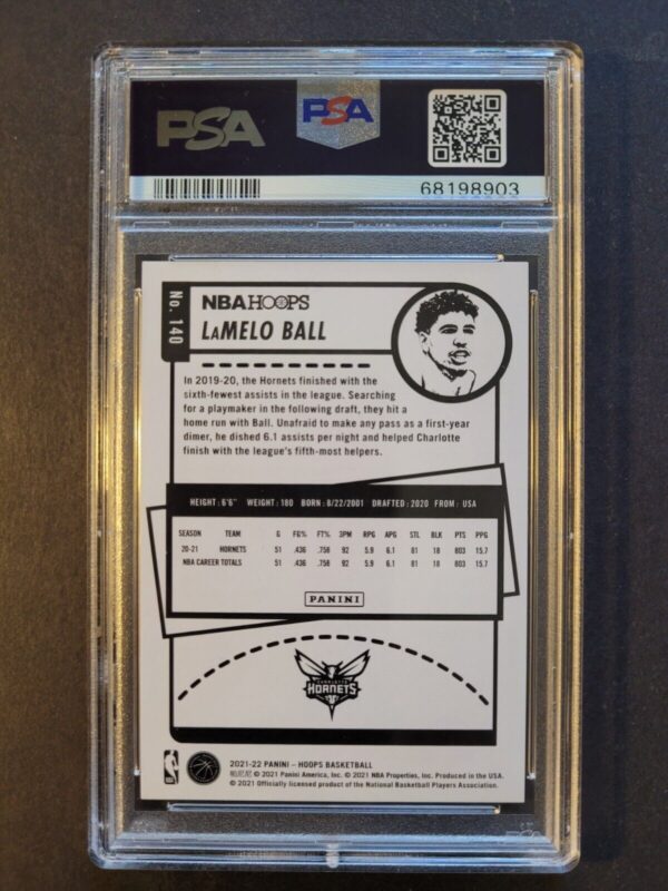 2021 Panini NBA Hoops Lamelo Ball Silver 155/199 PSA 9 Mint