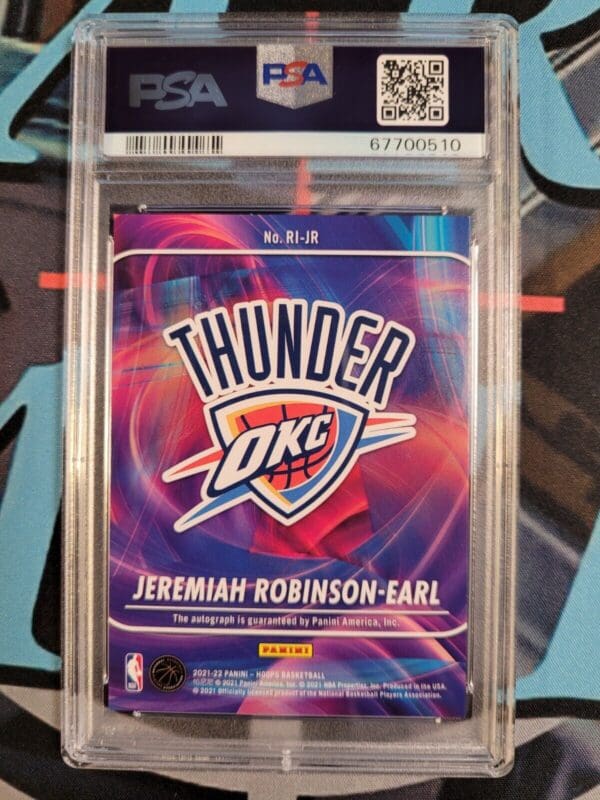 2021 Panini NBA Hoops J. Robinson-Earl #RIJR ROOKIE INK PSA MINT 9