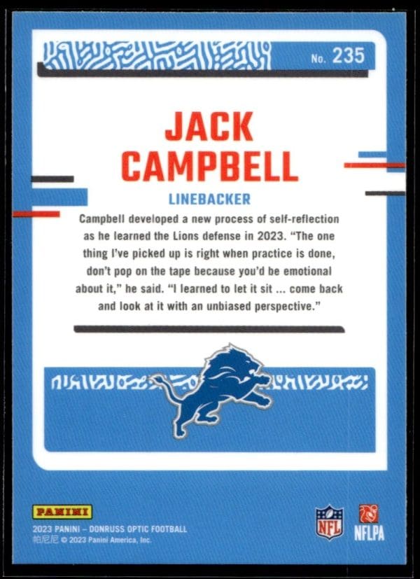 2023 Donruss Optic Jack Campbell