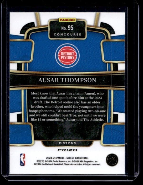 2023 Panini Select Ausar Thompson