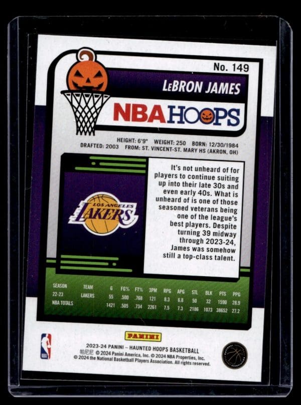 2023 Panini Haunted Hoops Lebron James