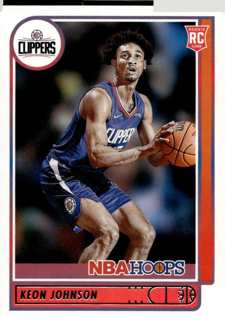 2021-22 NBA Hoops #205 Keon Johnson (front)
