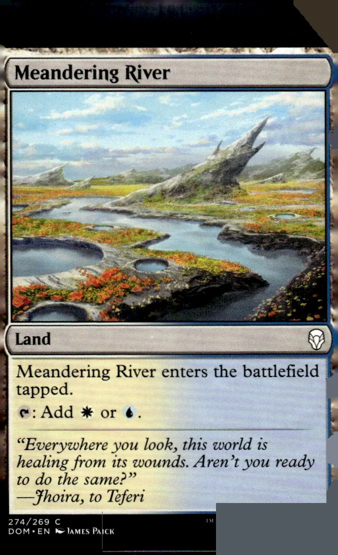2018 Magic: The Gathering - Dominaria (DOM) #274/269 Meandering River (card name); art by James Paick (front)