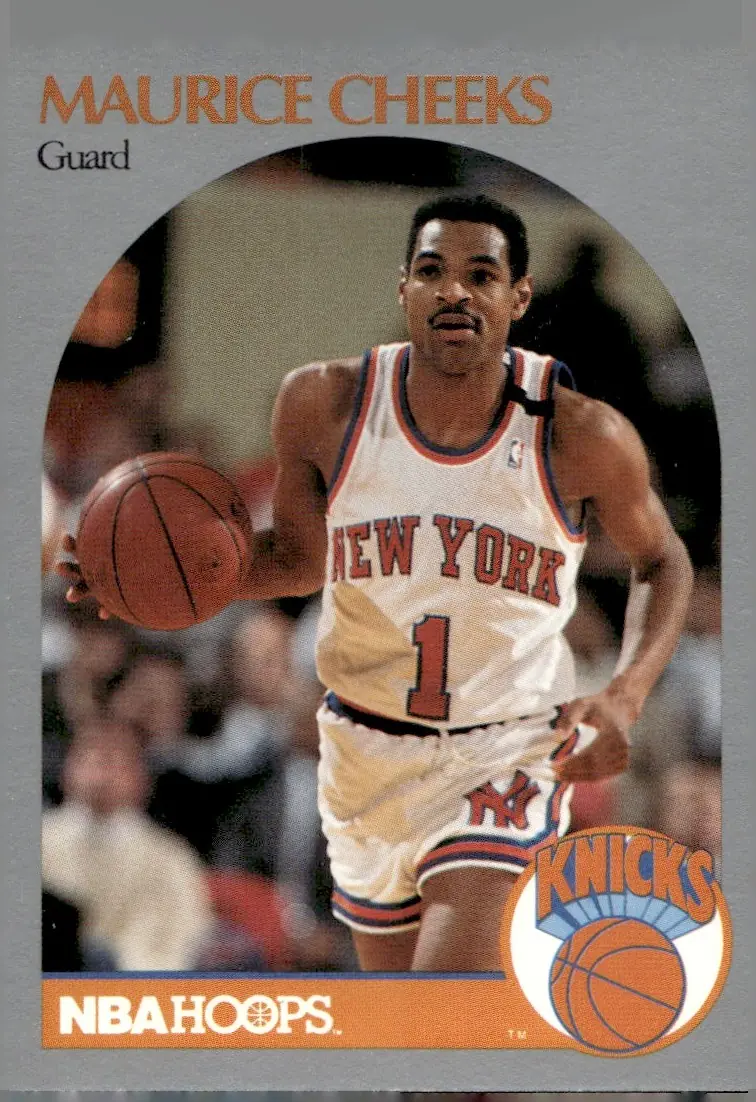 1990-91 NBA Hoops #202 Maurice Cheeks (front)