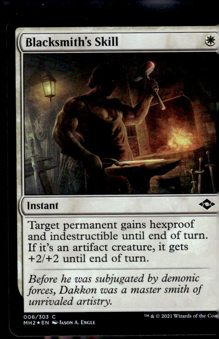 2021 Modern Horizons 2 (MH2) #006/303 Blacksmith's Skill – Traditional Foil (front)