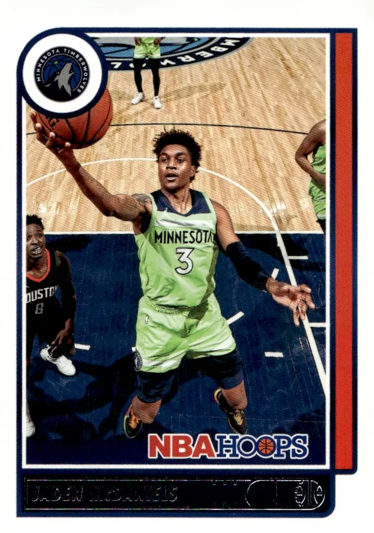 2021-22 NBA Hoops #191 Jaden McDaniels (front)