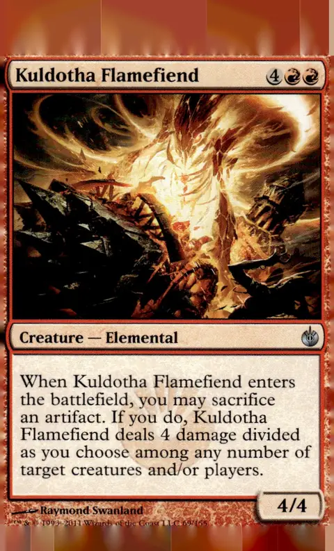 2011 Mirrodin Besieged #69/155 Kuldotha Flamefiend