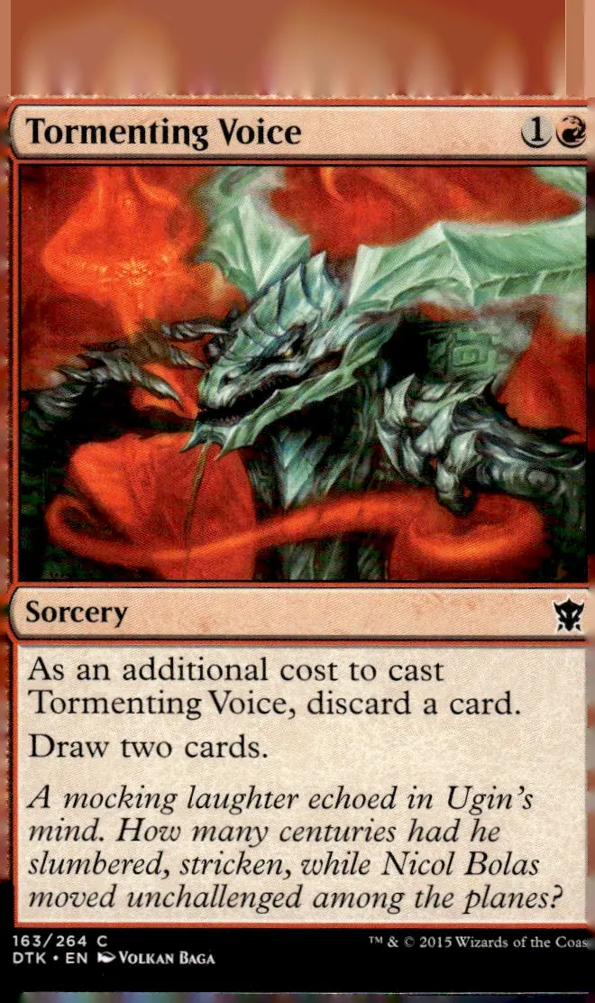 2015 Dragons of Tarkir #163/264 Tormenting Voice (front)