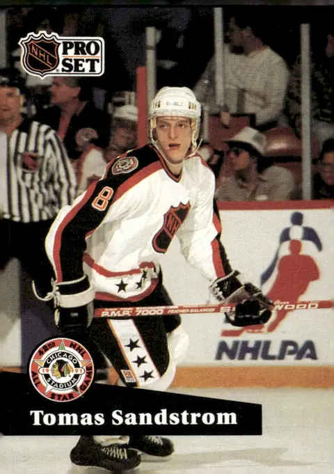 1991-92 Pro Set (Series 1) - French/Bilingual Edition #287 Tomas Sandstrom – French-language version
