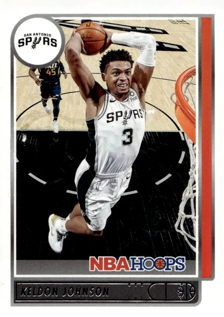 2021-22 NBA Hoops #34 Keldon Johnson (front)