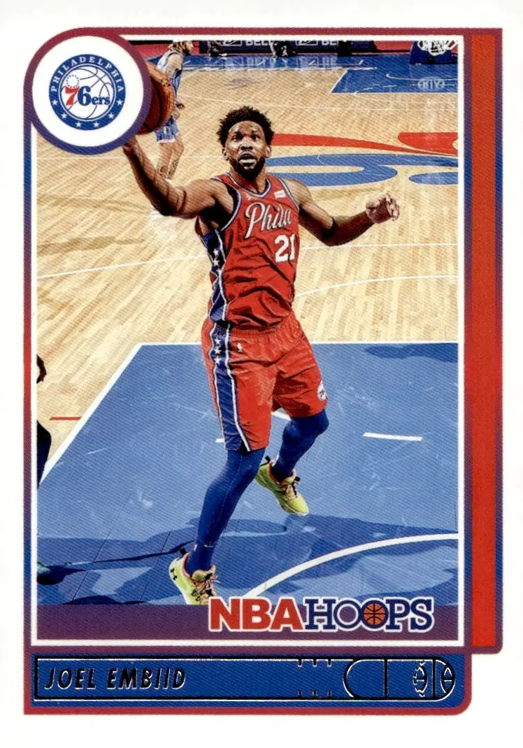 2021-22 NBA Hoops #27 Joel Embiid (front)