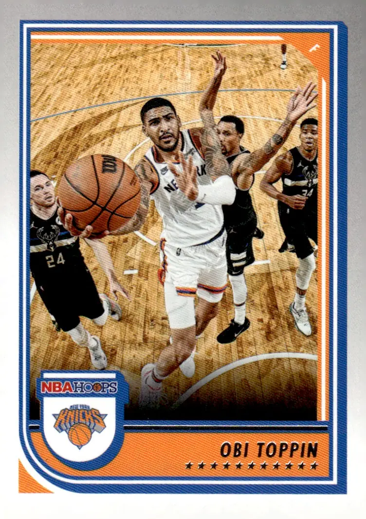 2022-23 NBA Hoops #21 Obi Toppin (front)