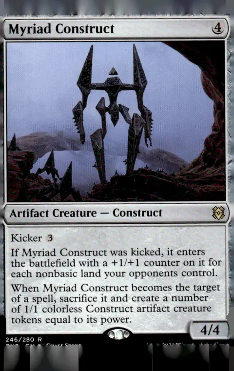 2020 Zendikar Rising (ZNR) #246/280 Myriad Construct (Artifact Creature — Construct, 4/4); art by Chase Stone