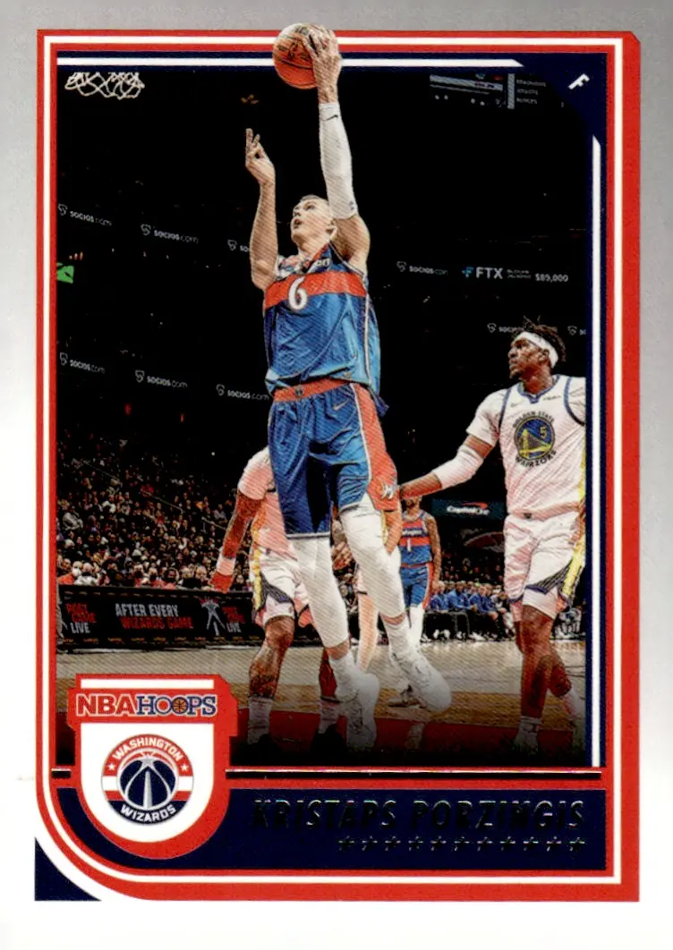 2022-23 NBA Hoops #115 Kristaps Porzingis (front)