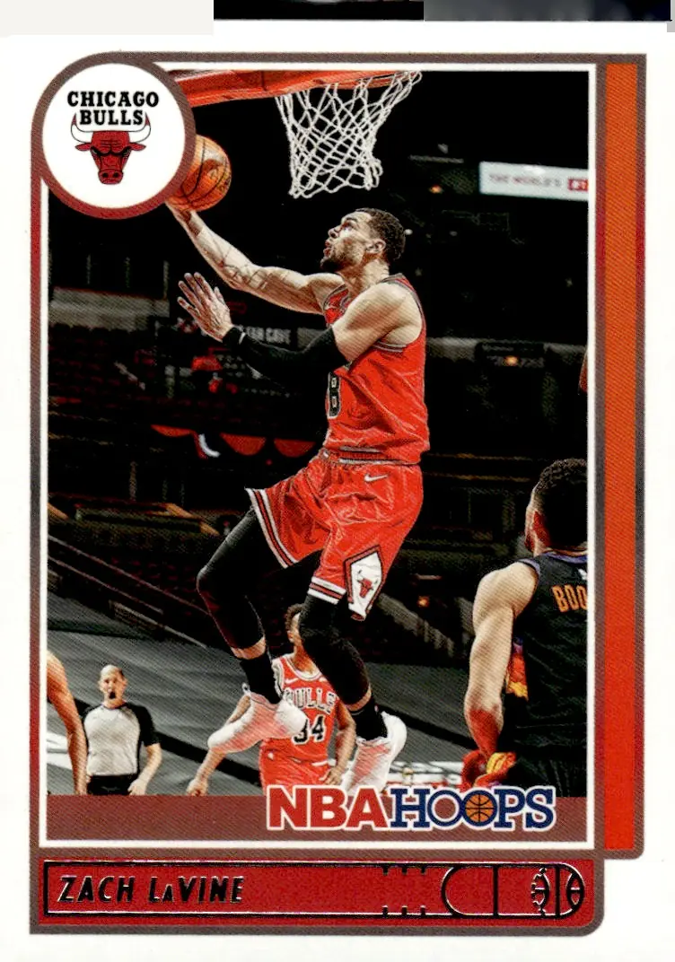 2021-22 NBA Hoops #15 Zach LaVine (front)