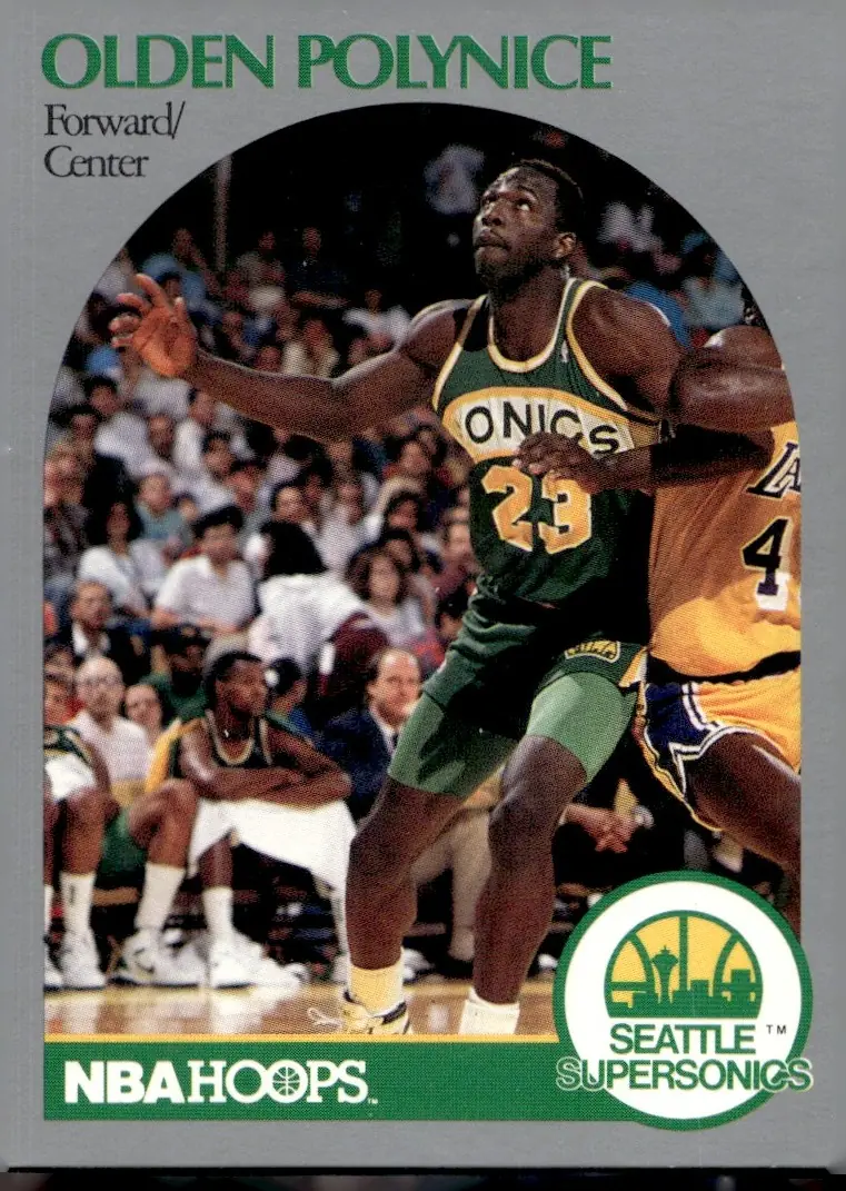 1990-91 NBA Hoops #283 Olden Polynice (front)