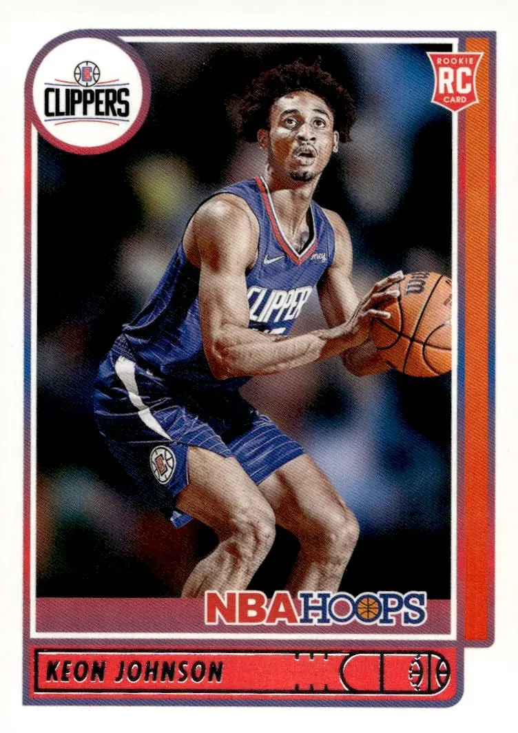 2021-22 NBA Hoops #205 Keon Johnson (front)