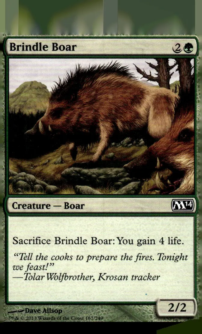 2013 Magic 2014 Core Set (M14) #167/249 Brindle Boar (front)