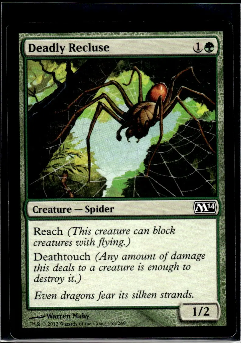 2013 Magic: The Gathering – Magic 2014 Core Set (M14) #168/249 Deadly Recluse (front)