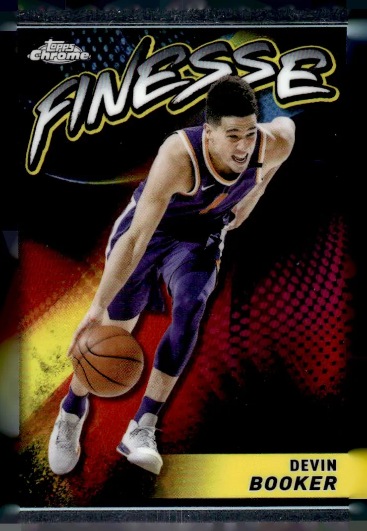 2023-24 Topps Chrome Basketball #F-18 Devin Booker (front)