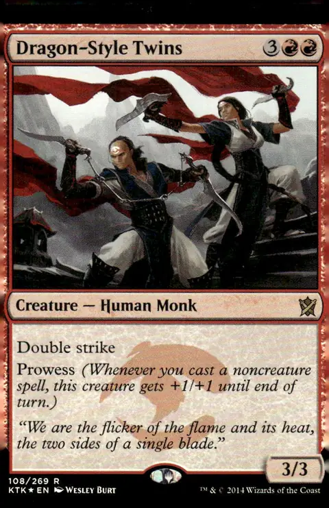 2014 Khans of Tarkir (KTK) #108/269 Dragon-Style Twins – Foil