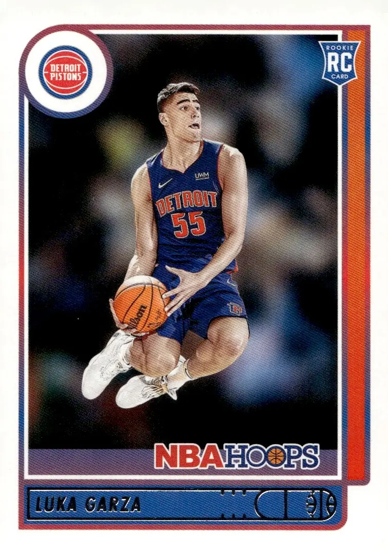 2021-22 NBA Hoops #250 Luka Garza (front)